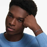 Imber bracelet, Round cut, Blue, Rhodium plated by SWAROVSKI