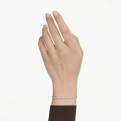 Matrix Tennis bracelet, Round cut, White