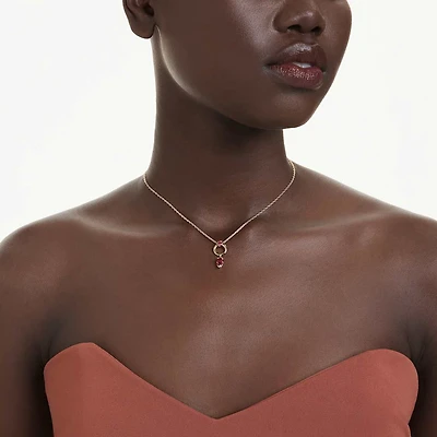 Mesmera pendant, Mixed cuts, Red, Gold-tone plated by SWAROVSKI