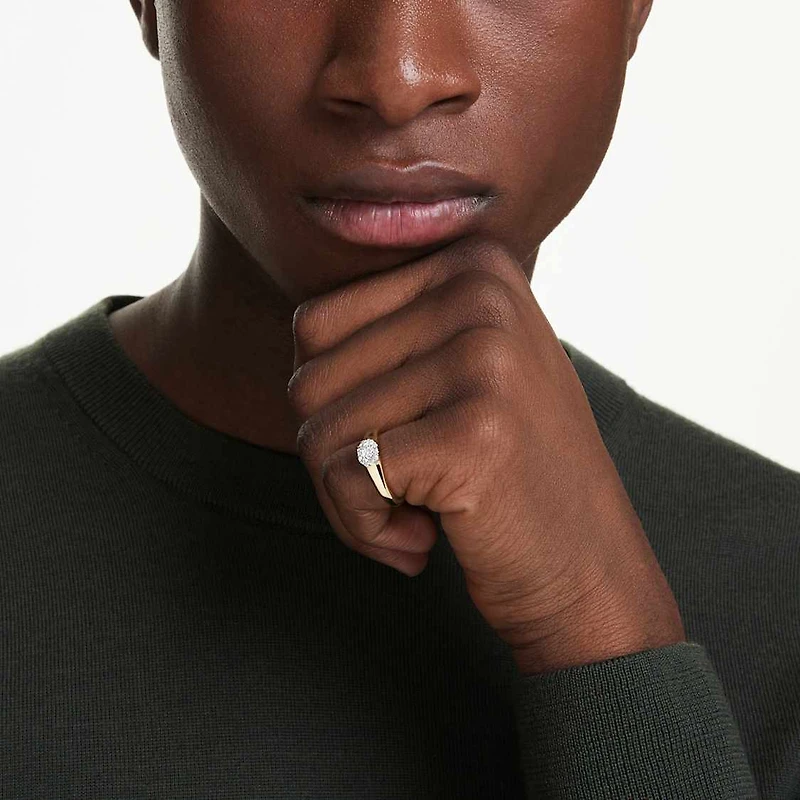 Dextera ring, Mixed cuts, White, Gold-tone plated by SWAROVSKI