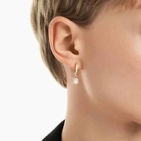 Octagon drop earrings, Lab-grown diamonds 1.0 ct tw, Octagon shape, 14K yellow gold by SWAROVSKI