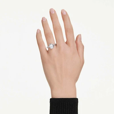 Octagon bezel ring, Lab-grown diamonds 2.0 ct tw, shape, 14K white gold by SWAROVSKI