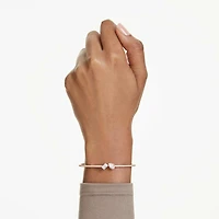 Mesmera bangle, Mixed cuts, White, Rose gold-tone plated by SWAROVSKI