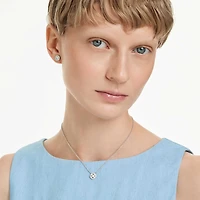 Una Angelic set, Round cut, White, Rhodium plated by SWAROVSKI