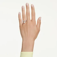 Idyllia motif ring, Mixed cuts, Heart, Pink, metal finish by SWAROVSKI