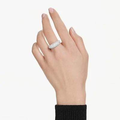 Sublima ring, White, Rhodium plated by SWAROVSKI