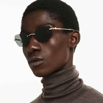 Sunglasses, Pillow shape, SK7038, Gold tone by SWAROVSKI