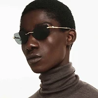 Sunglasses, Pillow shape, SK7038, Gold tone by SWAROVSKI