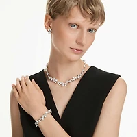 Constella set, Mixed cuts, White, Rhodium plated by SWAROVSKI