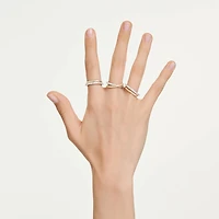 Hyperbola cocktail ring, Round cut, White, Mixed metal finish by SWAROVSKI