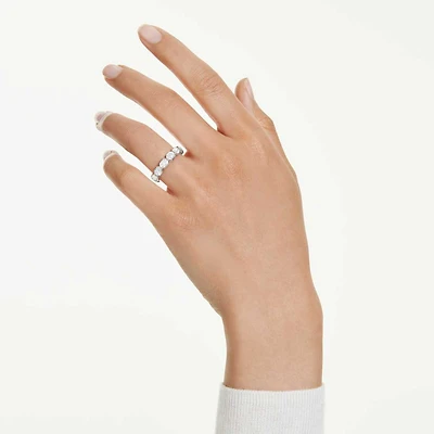 Octagon band ring, Lab-grown diamonds 2.4 ct tw, shape, 14K white gold by SWAROVSKI