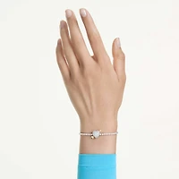 Idyllia bracelet, Mixed cuts, Heart with arrow, White