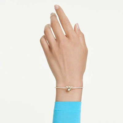 Idyllia bangle, Mixed cuts, Bee, Multicolored, Gold-tone plated by SWAROVSKI