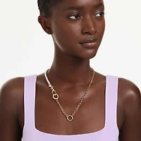 Idyllia necklace, Crystal pearl, White