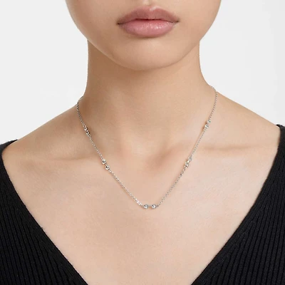 Swarovski Remix necklace, Round cut, White, Rhodium plated by SWAROVSKI