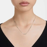 Swarovski Remix necklace, Round cut, White, Rhodium plated by SWAROVSKI