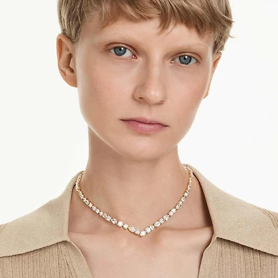 Mesmera necklace, Mixed cuts, White