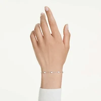 Octagon bracelet, Lab-grown diamonds 0.8 ct tw, Round shape, Sterling silver by SWAROVSKI
