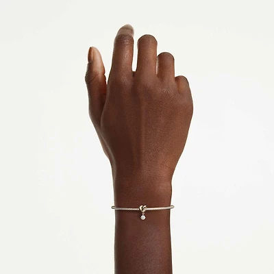 Lifelong bangle, Round cut, Heart, White, Gold-tone plated by SWAROVSKI