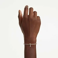 Lifelong bangle, Round cut, Heart, White, Gold-tone plated by SWAROVSKI