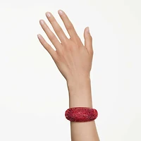 Idyllia cuff, Red, Gold-tone plated by SWAROVSKI