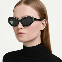 Sunglasses, Cat-eye shape, SK6061U, Black by SWAROVSKI