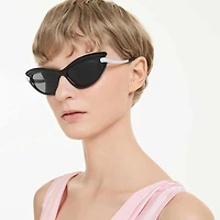 Sunglasses, Cat-Eye shape, SK6038, Black by SWAROVSKI