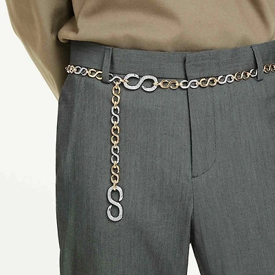 Dextera waist belt, White, Mixed metal finish by SWAROVSKI