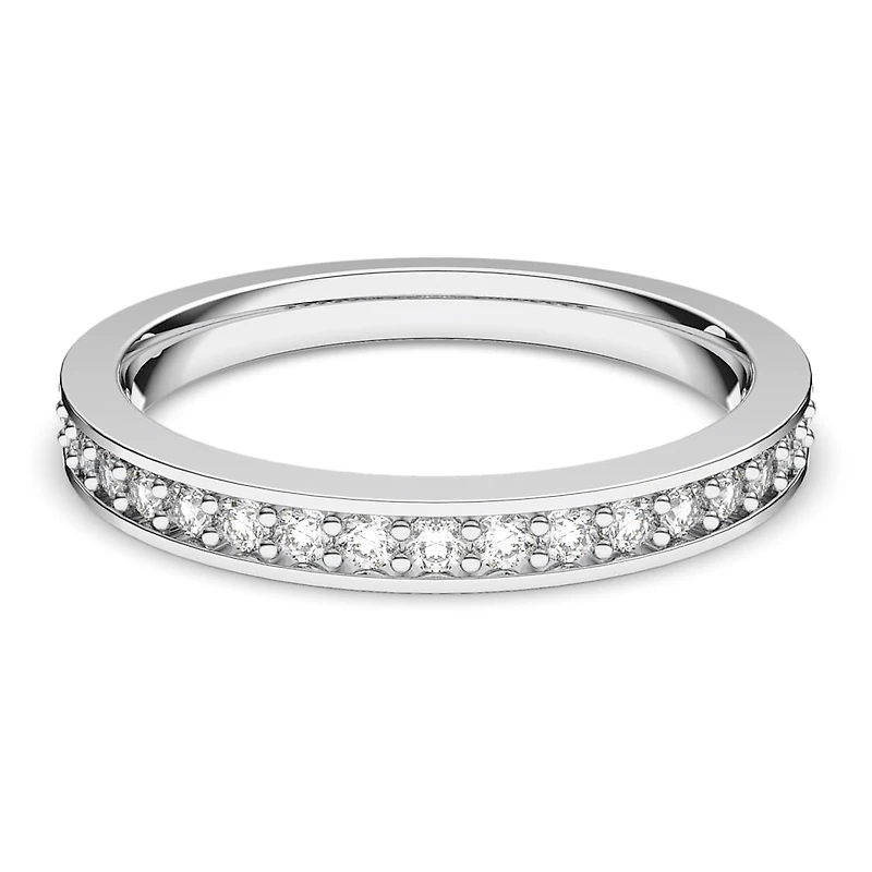 Matrix ring, White, Rhodium plated by SWAROVSKI