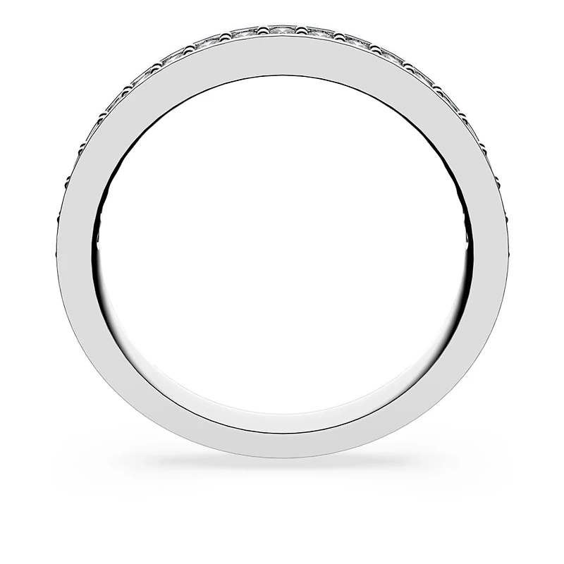 Matrix ring, White, Rhodium plated by SWAROVSKI