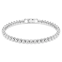 Imber Emily Tennis bracelet, Round cut, White, Rhodium plated by SWAROVSKI