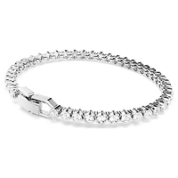 Imber Emily Tennis bracelet, Round cut, White, Rhodium plated by SWAROVSKI