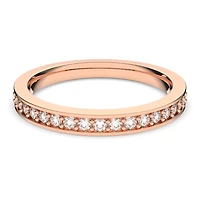 Matrix ring, White, Rose gold-tone plated by SWAROVSKI