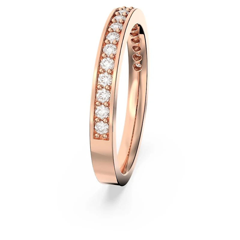 Matrix ring, White, Rose gold-tone plated by SWAROVSKI