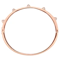 Dextera bangle, Pavé, White, Rose gold-tone plated by SWAROVSKI