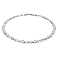 Una Angelic necklace, Round cut, Medium, White, Rhodium plated by SWAROVSKI