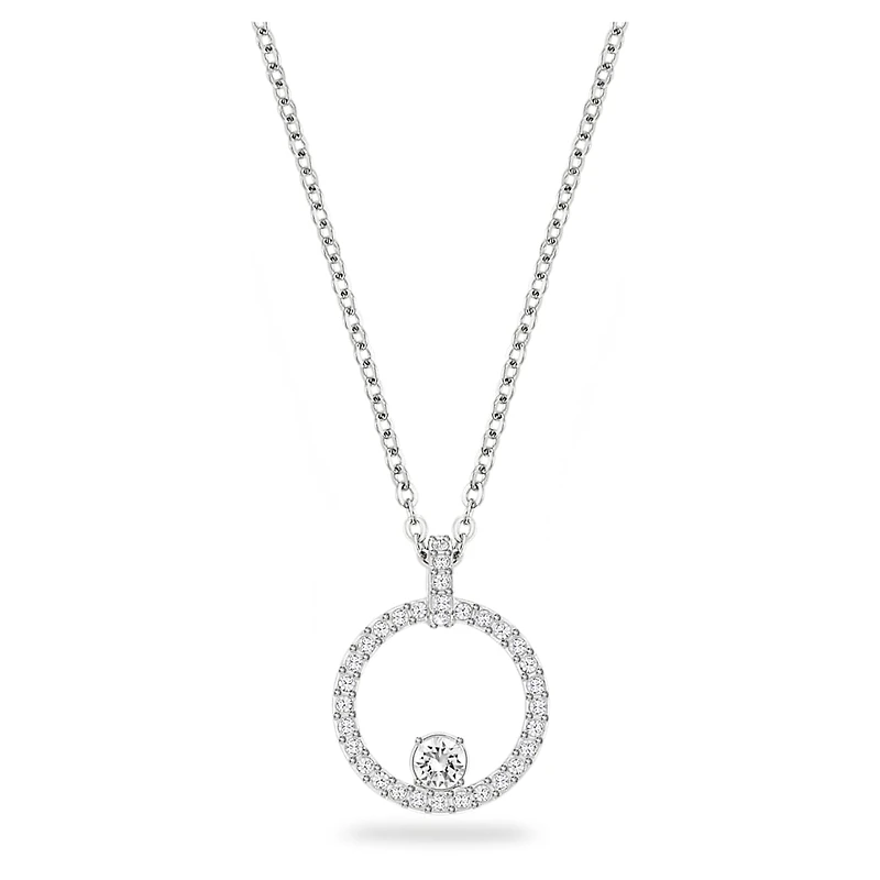 Creativity pendant, White, Rhodium plated by SWAROVSKI