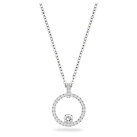 Creativity pendant, White, Rhodium plated by SWAROVSKI