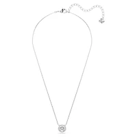 Una necklace, Round cut, Blue, Rhodium plated by SWAROVSKI