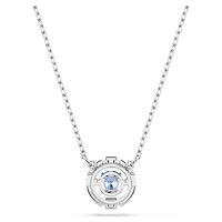 Una necklace, Round cut, Blue, Rhodium plated by SWAROVSKI