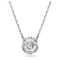 Una necklace, Round cut, White, Rhodium plated by SWAROVSKI