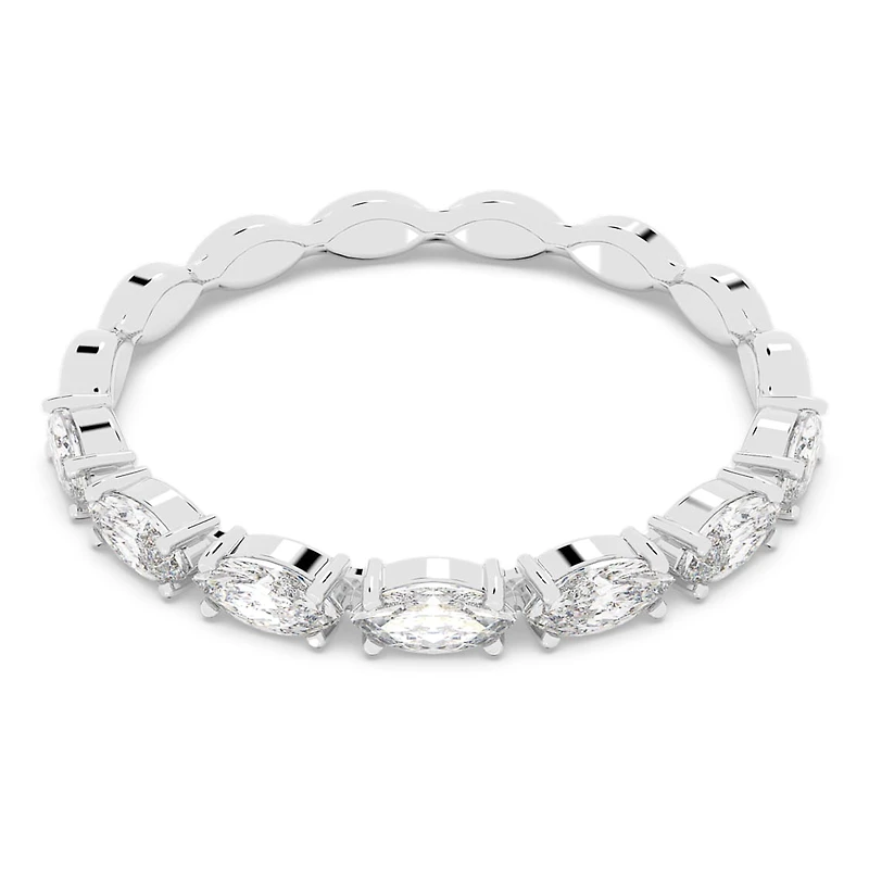 Matrix Vittore ring, Marquise cut, White, Rhodium plated by SWAROVSKI