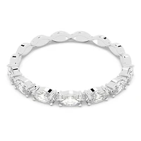 Matrix Vittore ring, Marquise cut, White, Rhodium plated by SWAROVSKI