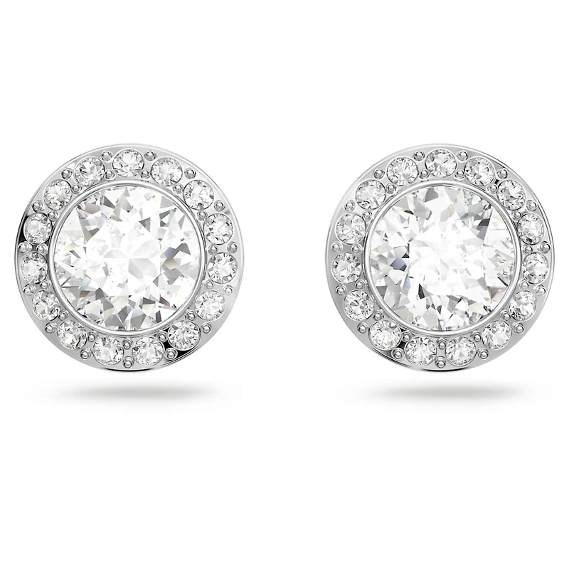 Una Angelic set, Set (3), Round cut, White, Rhodium plated by SWAROVSKI
