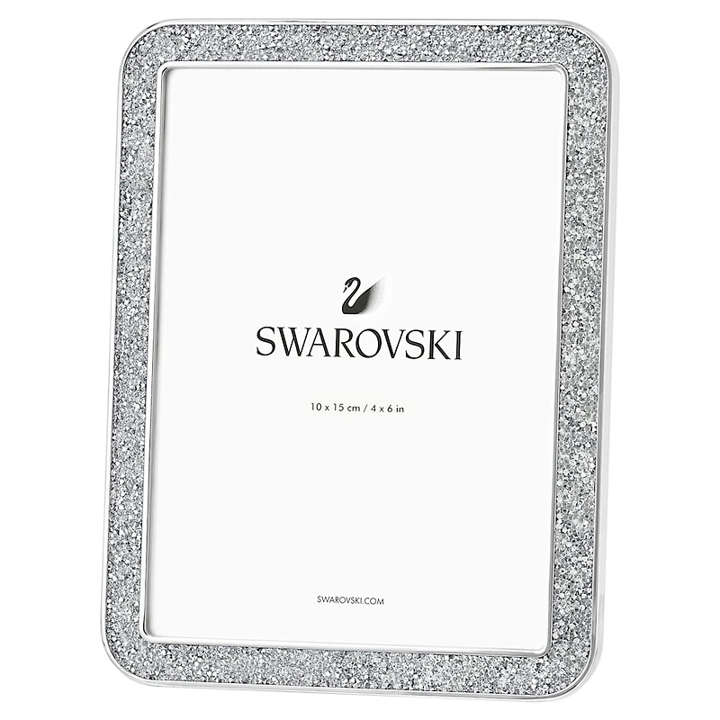Minera picture frame, Rectangular shape, Small, Silver Tone by SWAROVSKI