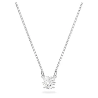 Stilla Attract necklace, Round cut, White, Rhodium plated by SWAROVSKI