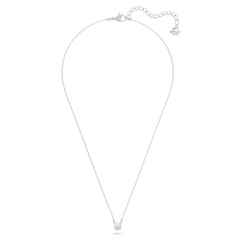 Stilla Attract necklace, Round cut, White, Rhodium plated by SWAROVSKI