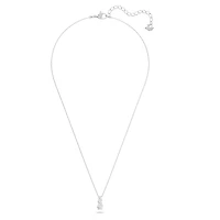 Stilla Attract pendant, Round cut, White, Rhodium plated by SWAROVSKI