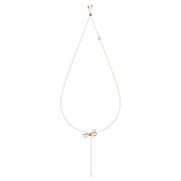 Lifelong Bow necklace, Bow, White, Mixed metal finish by SWAROVSKI