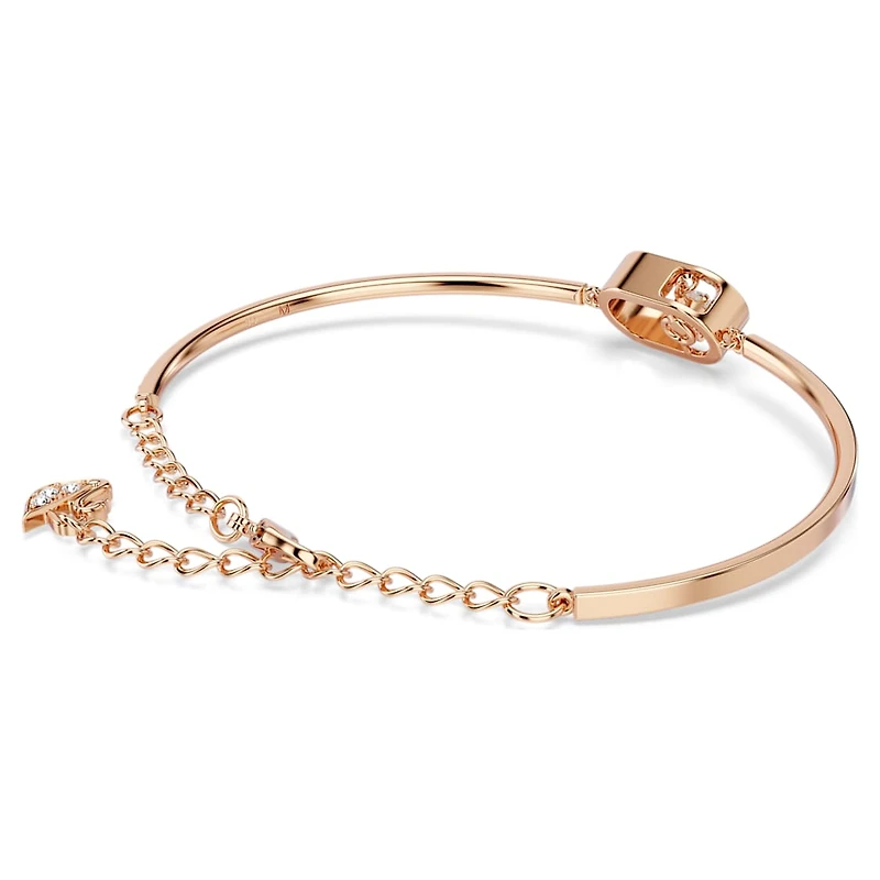 Una bracelet, Round cut, Oval shape, White, Rose gold-tone plated by SWAROVSKI